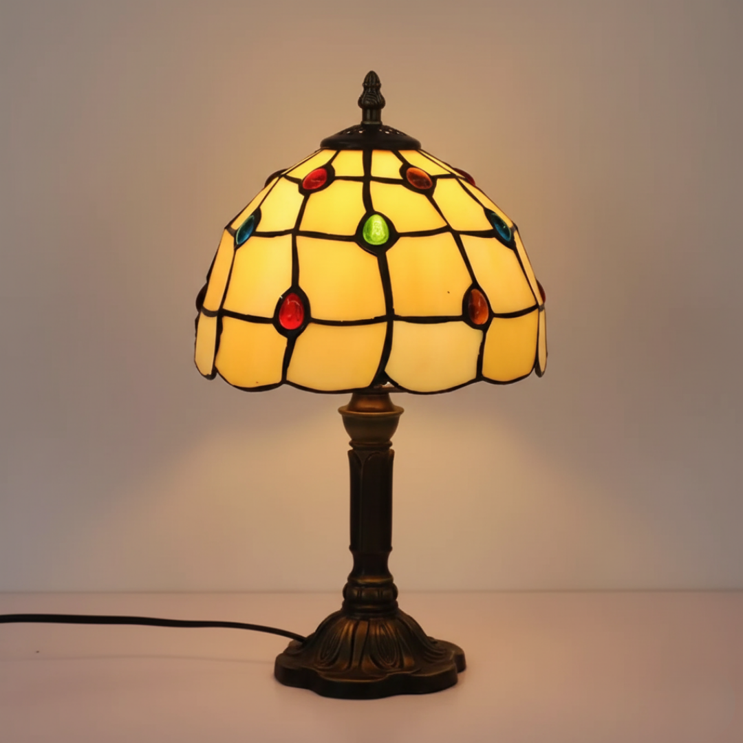 Lampada da Tavolo Art Déco in Vetro Colorato - Henrrys