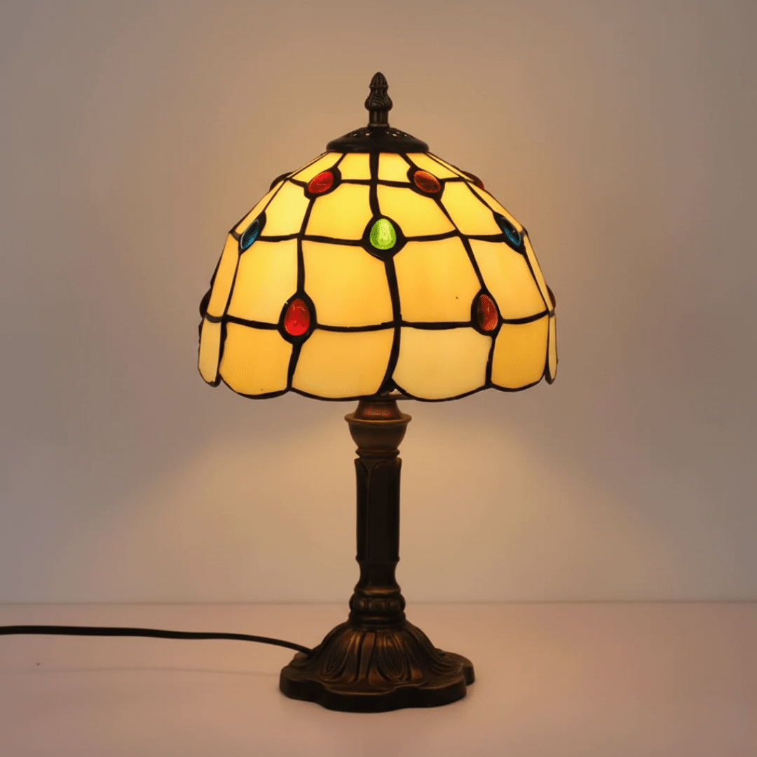 Lampada da Tavolo Art Déco in Vetro Colorato - Henrrys