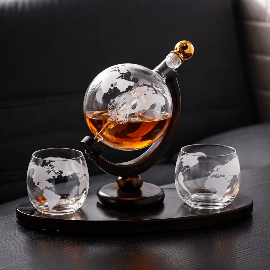Carafe à Whisky Mappemonde - Un Voyage de Style