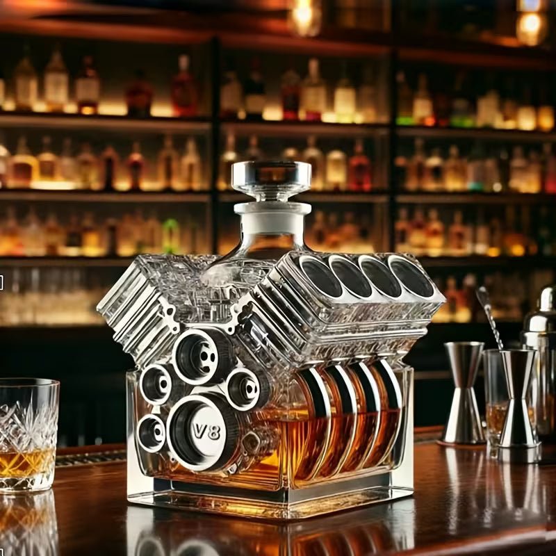 Bouteille de Whisky 'Moteur' - L'Élégance de la Vitesse - Henrrys