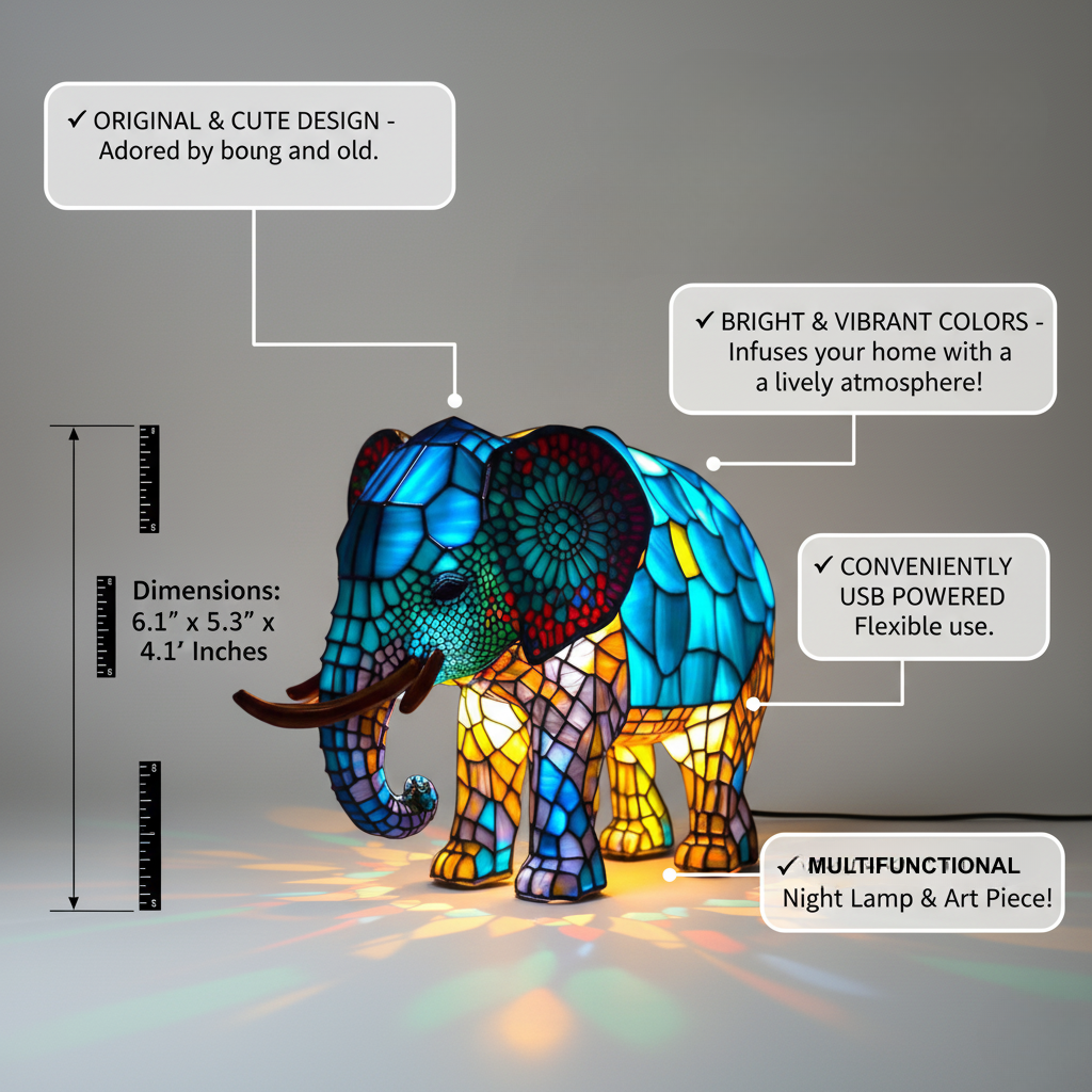 Elefante Noa – Lampada Incantevole LED - Henrrys
