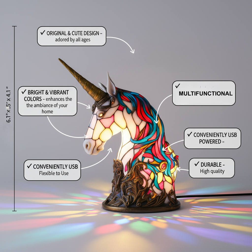 Unicorno Luna – Lampada Incantevole LED - Henrrys