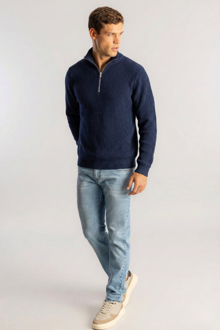 The Hampton Ribbed-Zip