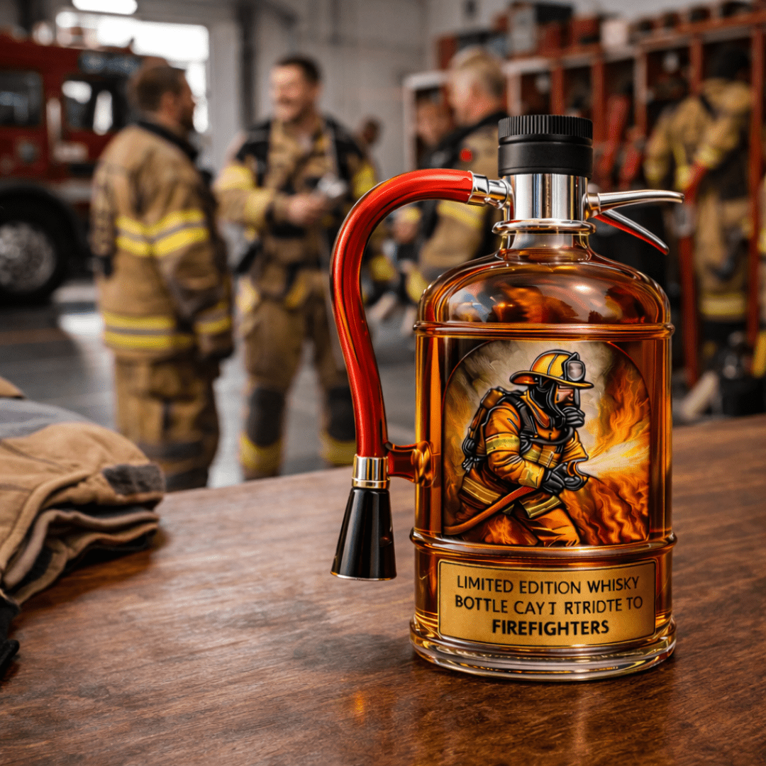 Bottiglia Whisky Decorativa - Design Estintore