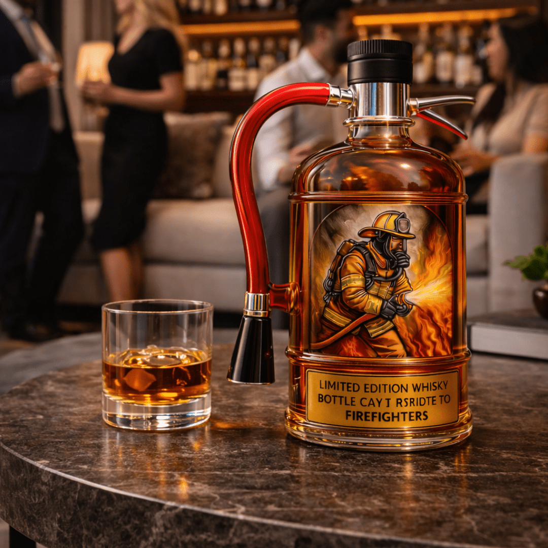 Bottiglia Whisky Decorativa - Design Estintore