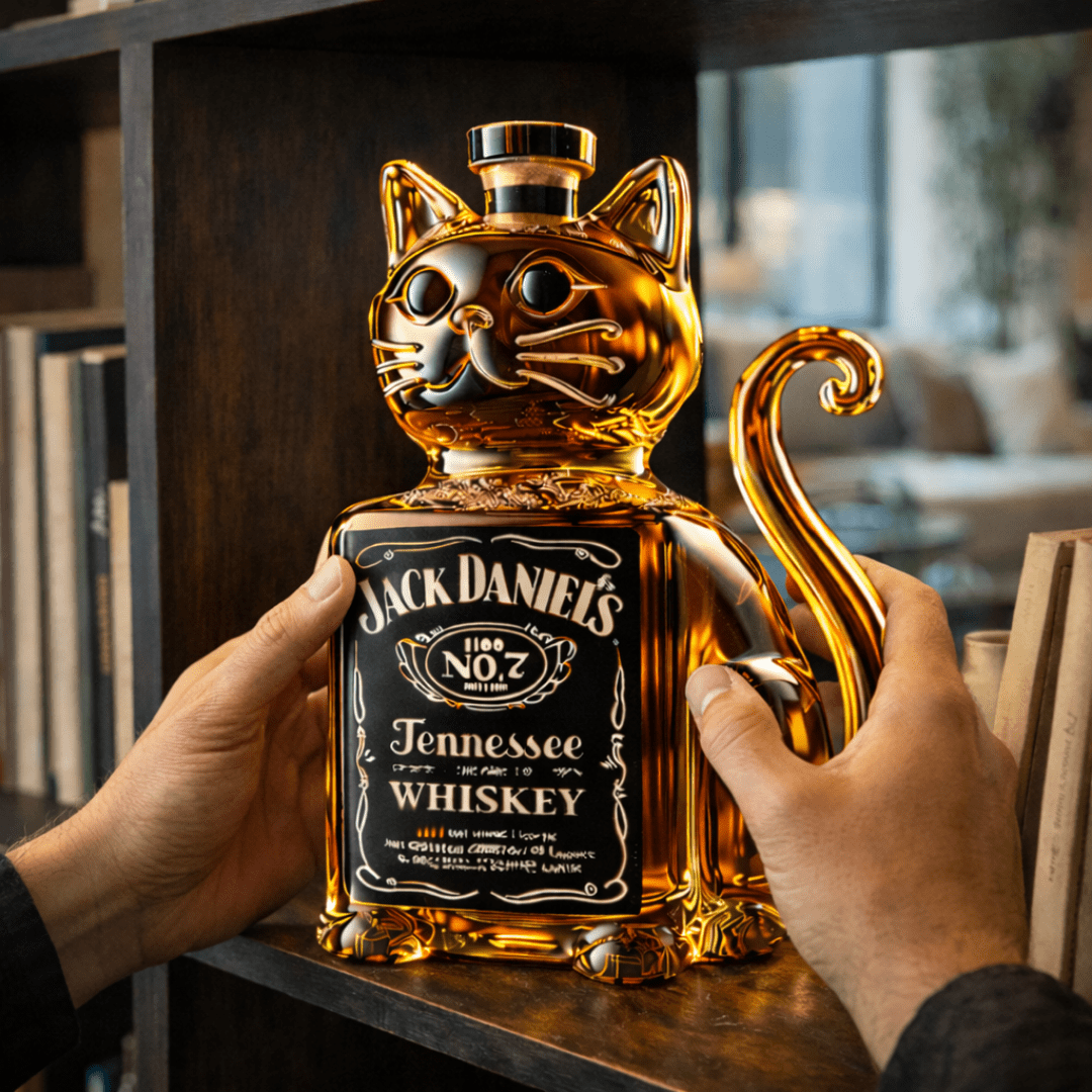 Bouteille de Whisky - Édition Chat